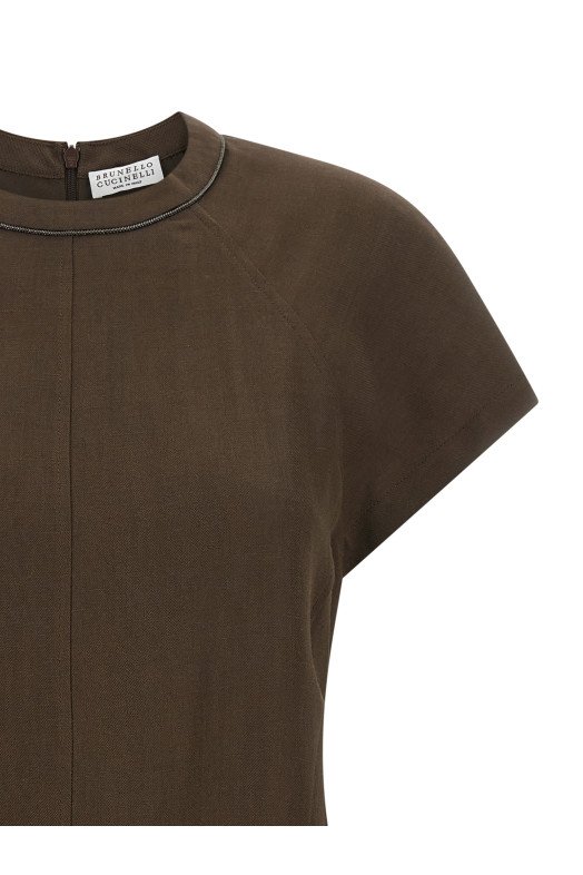'T-shirt' dress Brown