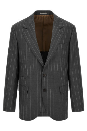Pinstripe blazer Gray
