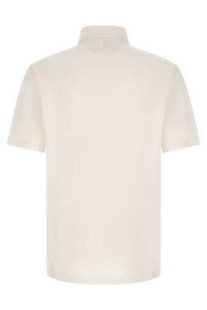 Heraldic logo polo shirt White