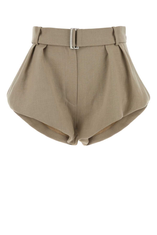 Бежевые шорты из смешанного льна Beige MAGDA BUTRYM (249526)