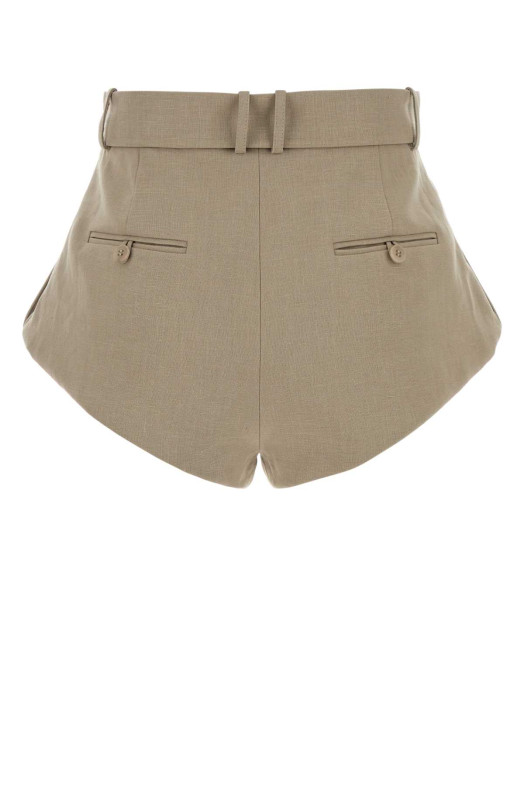 Бежевые шорты из смешанного льна Beige MAGDA BUTRYM (249526)