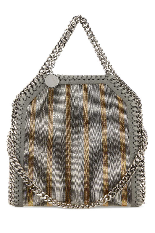 Embellished fabric tiny Falabella handbag Gray STELLA McCARTNEY (391698WP0613)