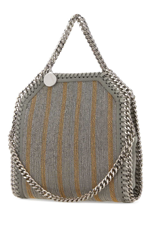 Embellished fabric tiny Falabella handbag Gray STELLA McCARTNEY (391698WP0613)