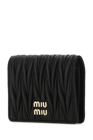 Black leather wallet Black MIU MIU (5MV204AFPP)