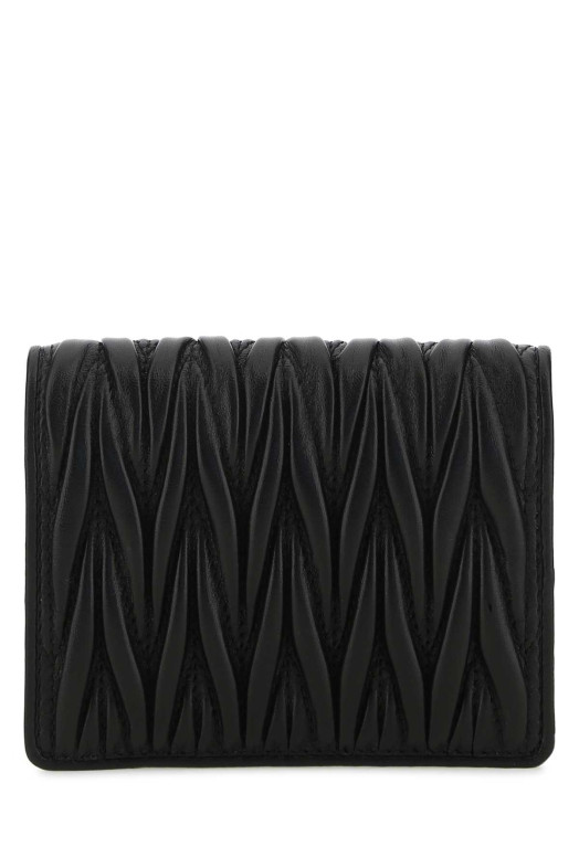Black leather wallet Black MIU MIU (5MV204AFPP)