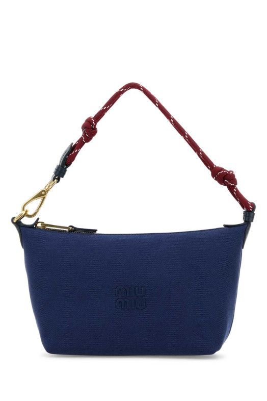 Navy blue gabardine handbag MIU MIU (5NE8412IA7)