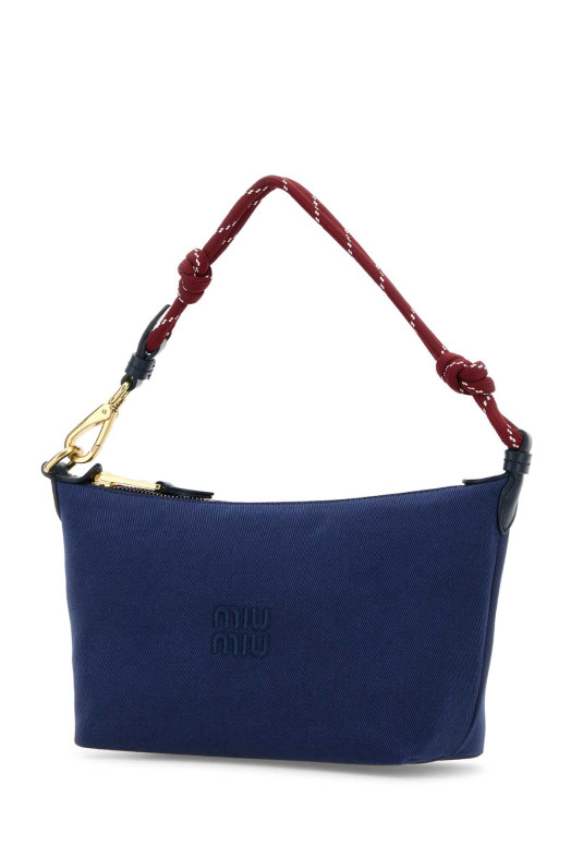 Navy blue gabardine handbag MIU MIU (5NE8412IA7)