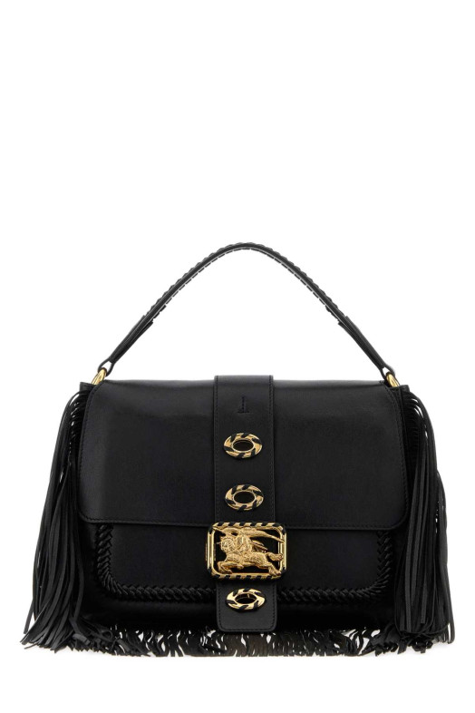 Black leather small Rider handbag Black BURBERRY (8126286)