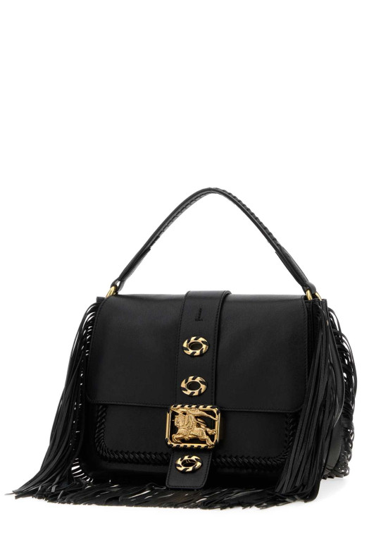 Black leather small Rider handbag Black BURBERRY (8126286)