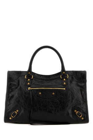 Black leather medium Le City shopping bag Black BALENCIAGA (823058210F6)