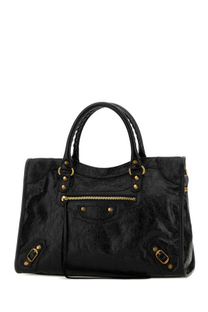 Black leather medium Le City shopping bag Black BALENCIAGA (823058210F6)