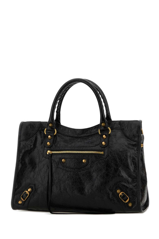 Black leather medium Le City shopping bag Black BALENCIAGA (823058210F6)