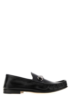 Black leather Gucci Lugano loafers Black GUCCI (871668AAF3Q)