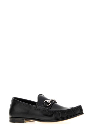 Black leather Gucci Lugano loafers Black GUCCI (871668AAF3Q)