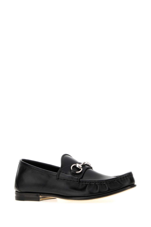 Black leather Gucci Lugano loafers Black GUCCI (871668AAF3Q)