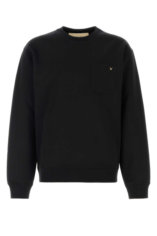 Black cotton sweatshirt Black VALENTINO GARAVANI (9V3MF28RBHH)