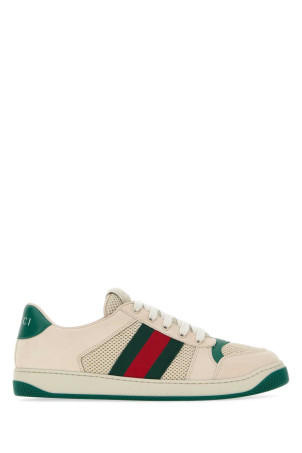 Ivory mesh and suede Screener sneakers GUCCI (A000GAFAGAT)