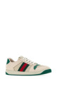 Кроссовки Screener из сетки цвета слоновой кости и замши GUCCI (A000N1FAGAT)