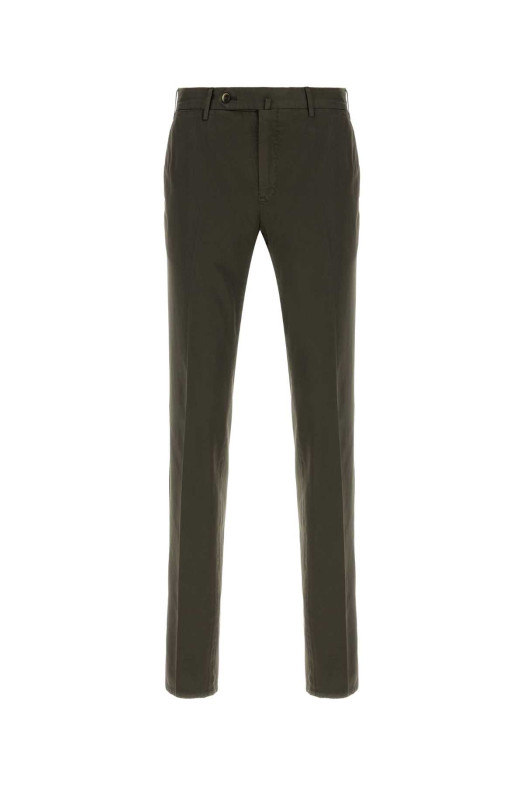 Dark brown stretch cotton blend Silkochino pant PT TORINO (CODT01Z00CL1BB44)