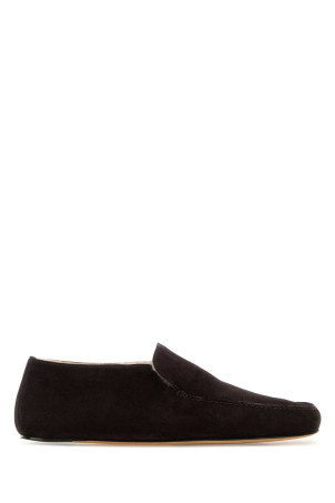 Dark brown suede Leo loafers THE ROW (F2128L805SH03)