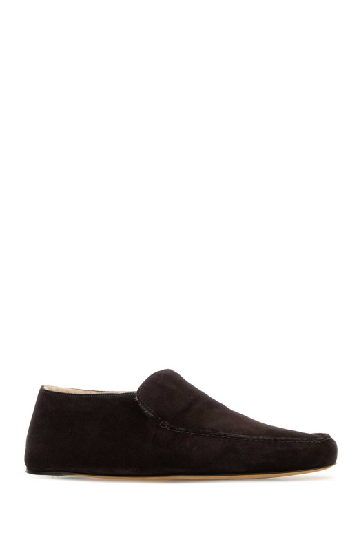 Dark brown suede Leo loafers THE ROW (F2128L805SH03)