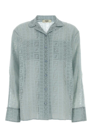 Light blue viscose blend shirt FENDI (FS8360AWA2)