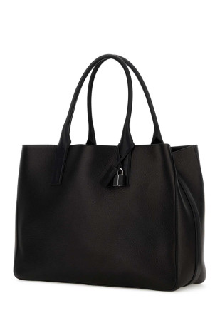 Dark brown leather shopping bag TOM FORD (H0716LCL600S)