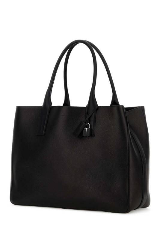 Dark brown leather shopping bag TOM FORD (H0716LCL600S)