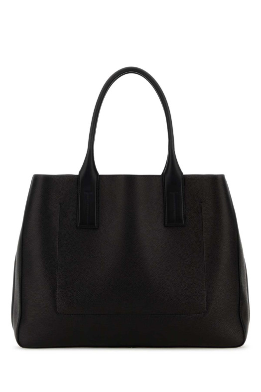 Dark brown leather shopping bag TOM FORD (H0716LCL600S)