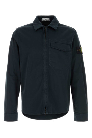 Dark blue stretch cotton shirt Black STONE ISLAND (L1S151200015S0012)