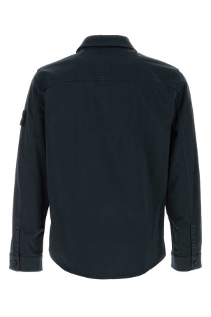 Dark blue stretch cotton shirt Black STONE ISLAND (L1S151200015S0012)