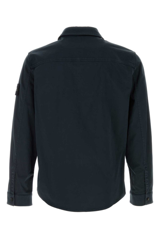 Dark blue stretch cotton shirt Black STONE ISLAND (L1S151200015S0012)