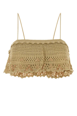 Beige crochet Oraviel crop-top ISABEL MARANT (PU0887FAD2L04I)