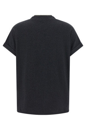 'Shiny Trims' T-shirt Gray