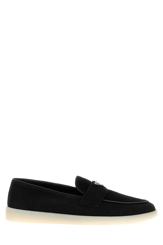 Лоферы с логотипом, черные PRADA 2DG124FG001103F0632