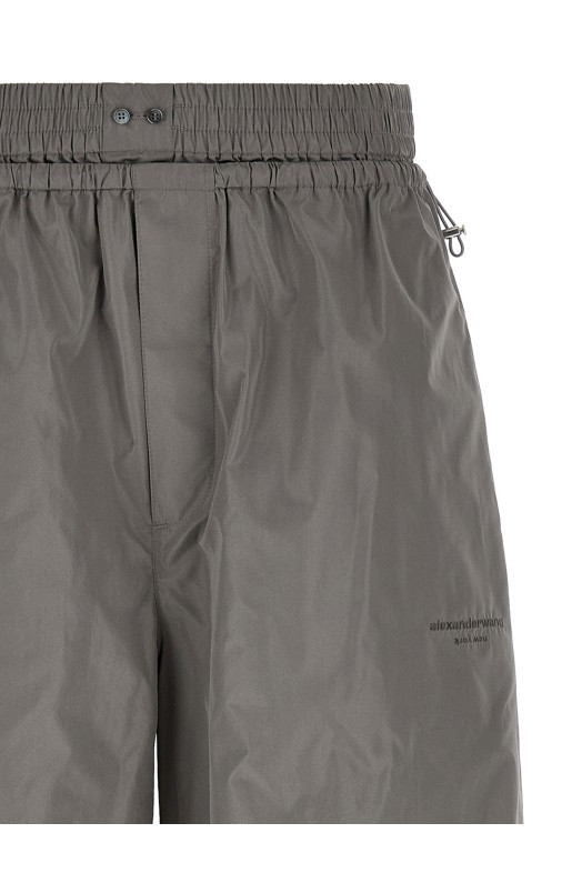 Джоггеры с боксерским принтом, серые ALEXANDER WANG 1WC3264038020