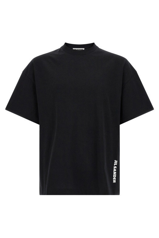 Футболка с логотипом, черно-серая JIL SANDER J22GC0277J20348001