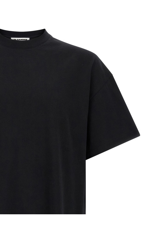 Футболка с логотипом, черно-серая JIL SANDER J22GC0277J20348001