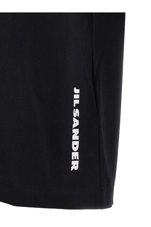 Футболка с логотипом, черно-серая JIL SANDER J22GC0277J20348001