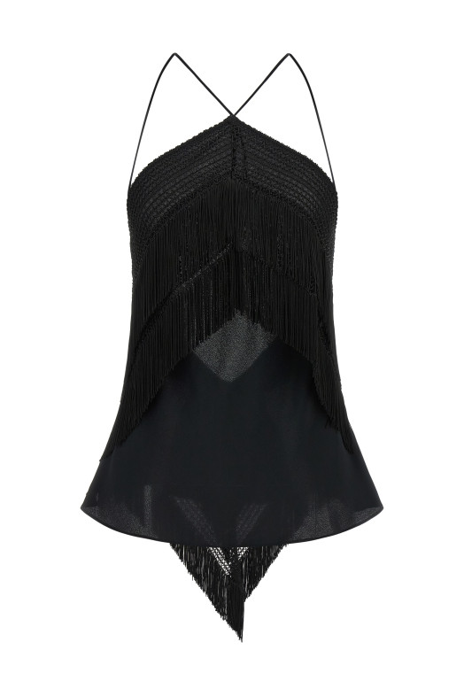 'Reina' top Black