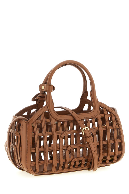 Сумка из кожи наппа, коричневая MIU MIU 5BA294VOOO2IBEF0046