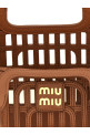 Сумка из кожи наппа, коричневая MIU MIU 5BA294VOOO2IBEF0046