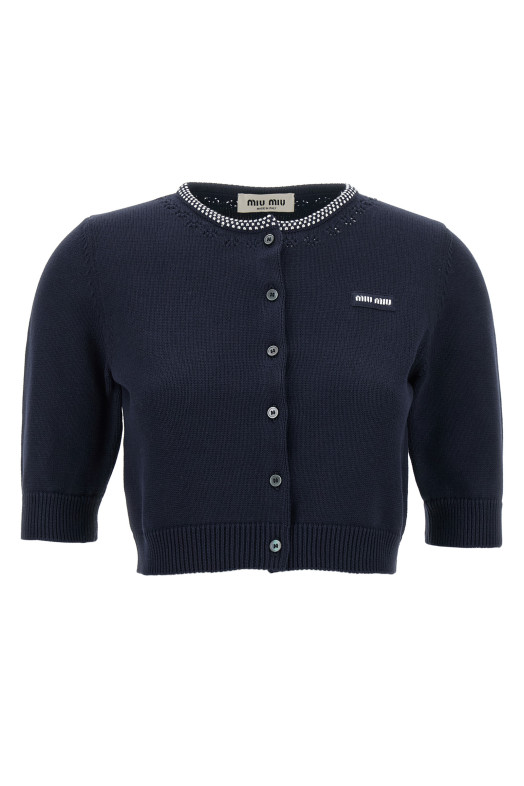 Cropped cardigan Blue