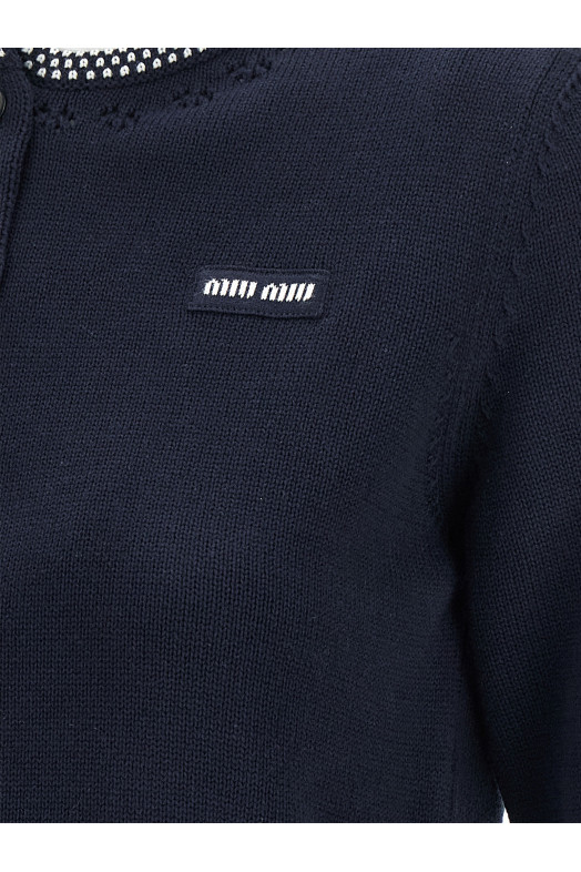 Cropped cardigan Blue