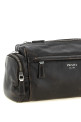 Aged effect nappa leather crossbody bag Brown