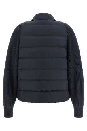 'Shiny Flap Detail' down jacket Blue