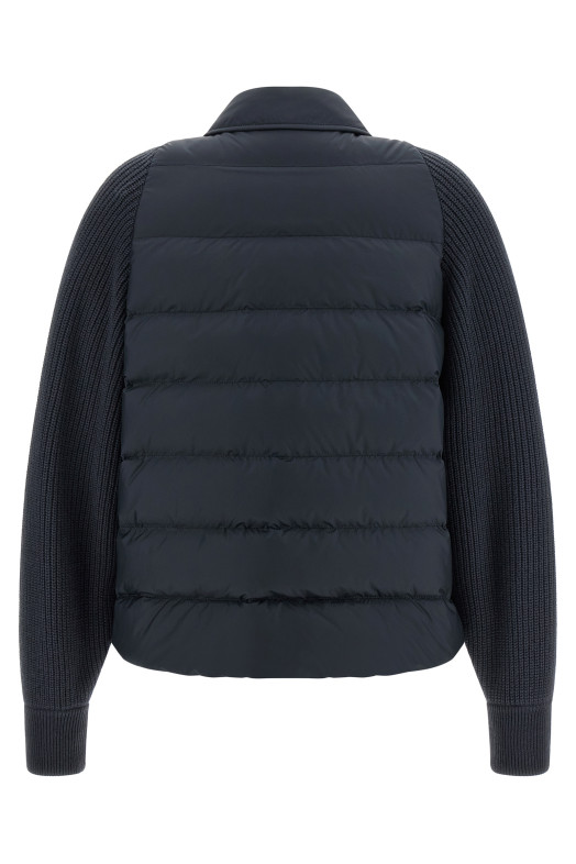 'Shiny Flap Detail' down jacket Blue