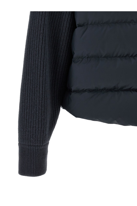 'Shiny Flap Detail' down jacket Blue