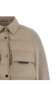 'Shiny Flap Detail' down jacket Beige