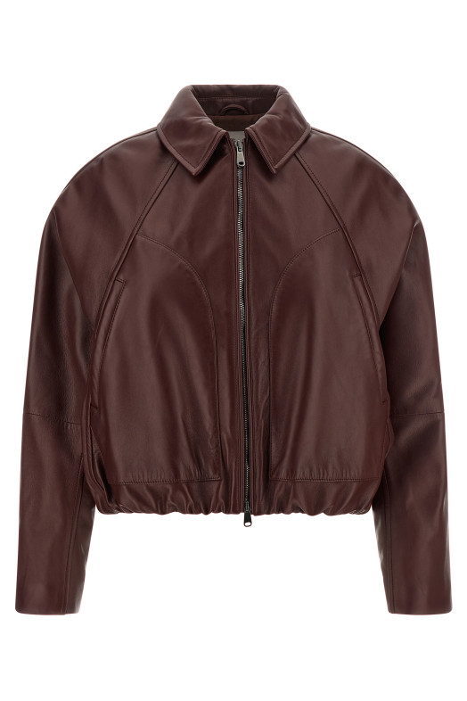 Nappa leather jacket Bordeaux